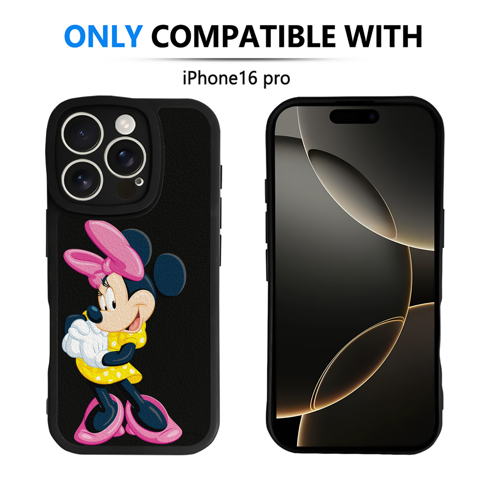 （画像用） ミッキーマウス Mickey Mouse 【iPhone 16シリーズ対応】シリコンスマホケース（レザー調） 材質：シリコン